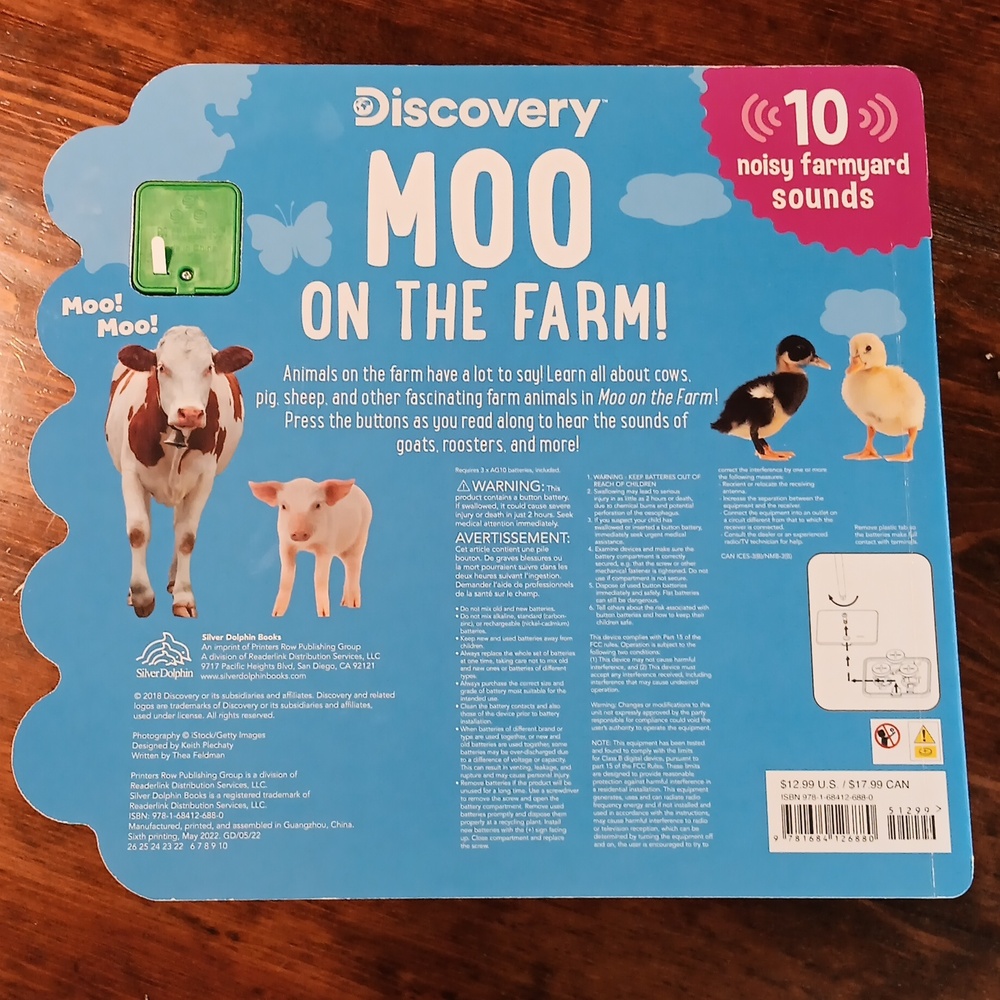 NWT Discovery Moo On The Farm Book & Wooden Barn Shape Sorter Bundle - Picture 3 of 5
